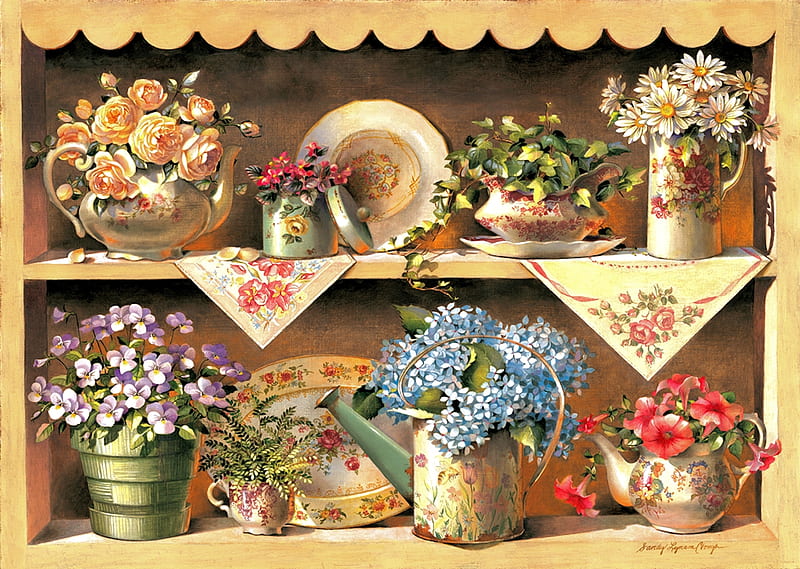 Cupboard Garden, pretty, Cupboard, Garden, Art, HD wallpaper | Peakpx