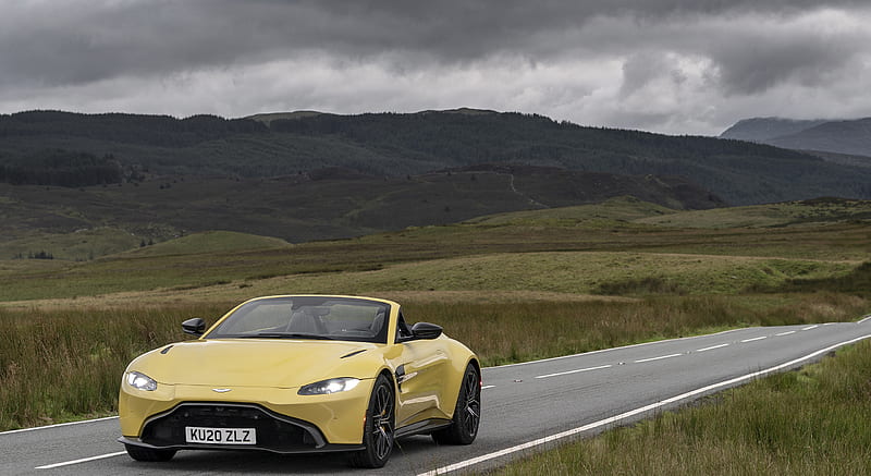 2021 Aston Martin Vantage Roadster (Color: Yellow Tang) - Front Three-Quarter , car, HD wallpaper 2021 Aston Martin Vantage Roadster (Color: Yellow Tang) - Front Three-Quarter , car, HD wallpaper