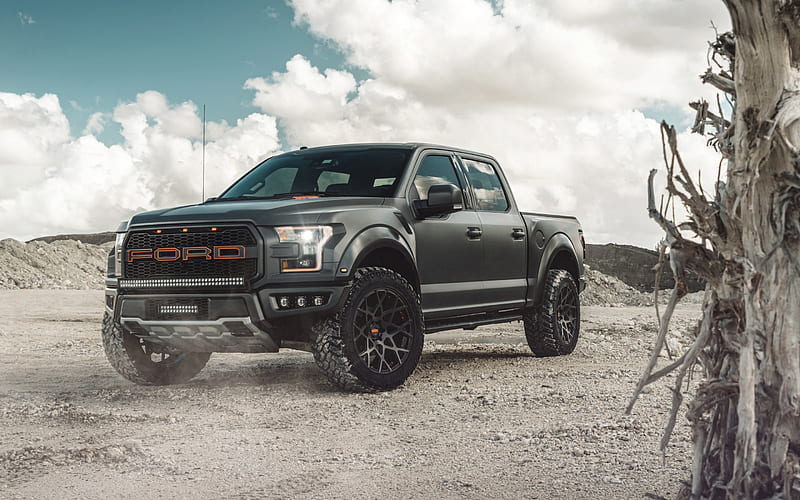 Ford F-150 Raptor, 2018, AG MC, tuning F-150, American pickup, exterior, desert, new American cars, Ford, HD wallpaper