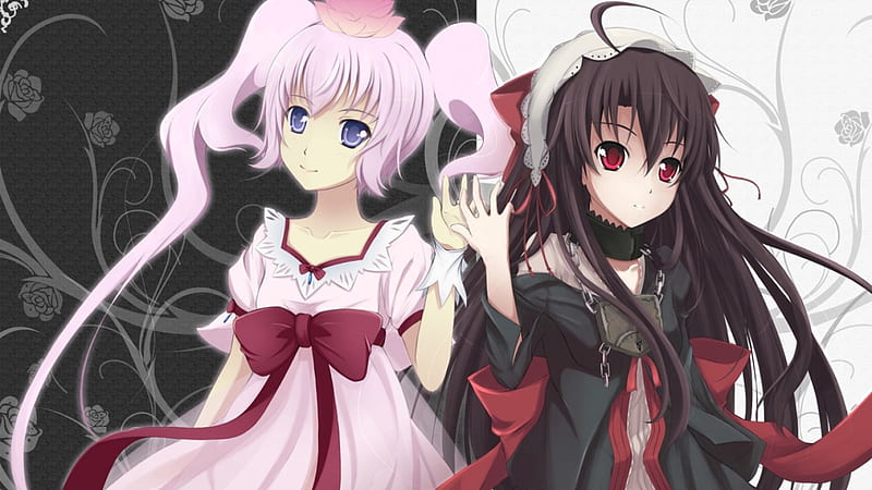 Anime Girls Black Girls Twintail Pink Hd Wallpaper Peakpx