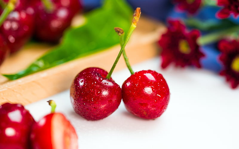 Early summer fresh Cherries 2021 Fruit Food, HD wallpaper