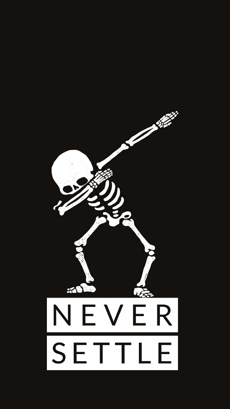 Skeleton dab, oneplus, oneplus never settle, never settle, skeleton, dab, style comedy, funny, HD phone wallpaper