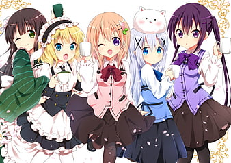 Kafuu Chino, anime girls, Gochuumon wa Usagi Desu ka, Kirima Sharo, Hoto  Kokoa, Ujimatsu Chiya - wallpaper #128761 (1920x1080px) on