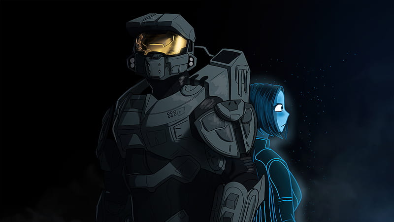 Cortana Master Chief Halo 5 Guardians, HD wallpaper