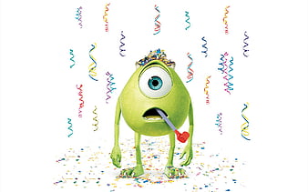 Monsters University Mike Wazowski, pixar, disney, movies, monsters-university, animated-movies, HD wallpaper