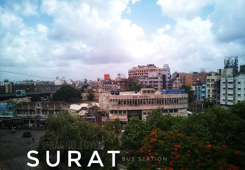 Surat, building, bus station, central, city, gujarat, graphy, sky, travel, HD wallpaper