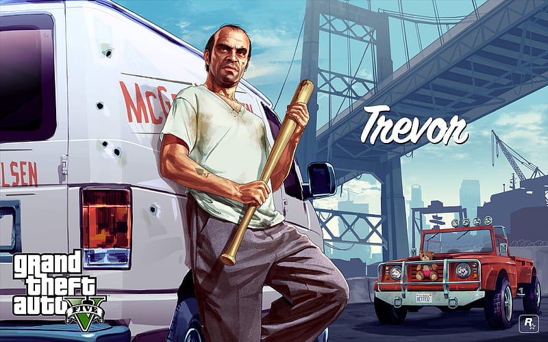 trevor-Grand Theft Auto V GTA 5 Game, HD wallpaper