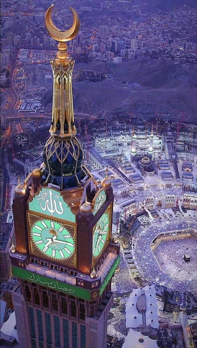 Makkah, king, real, allah, saudi, worship, hour, HD phone wallpaper | Peakpx