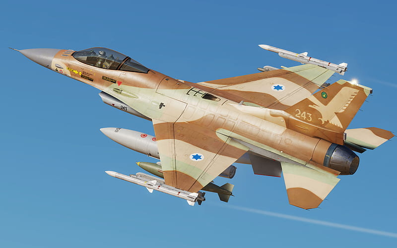 General Dynamics F-16A Fighting Falcon, F-16, Israeli Air Force, Netz 107,  Israeli fighter, HD wallpaper