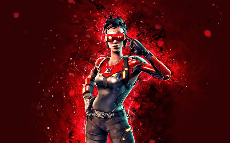 Cipher Red Neon Lights 2020 Games Fortnite Battle Royale Fortnite Characters Hd Wallpaper 2043