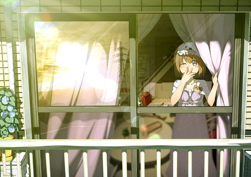 Clouds, Anime Boy, Cafe, Balcony, anime balcony HD wallpaper | Pxfuel