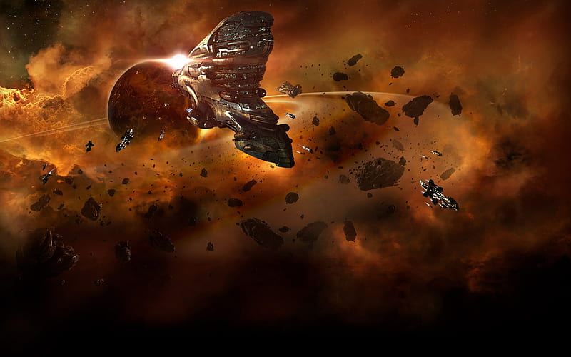 Awesome situation, games, planet, action, awesome, drama, abstract, video, asteroids, HD wallpaper