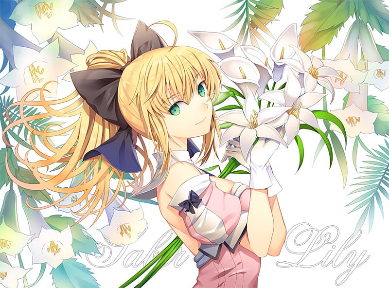 Girl with flowers: Lily by PpInD on DeviantArt