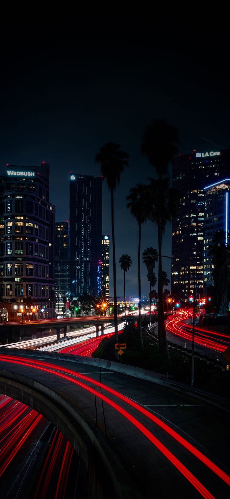 Los Angeles, losangeles, way, citylights, la, city, palmtrees, lights, HD phone wallpaper