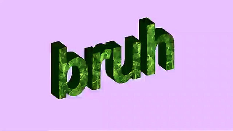 Green Word Bruh With Pink Background Bruh, HD wallpaper