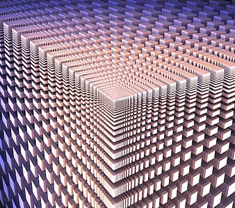 Fractal Cube, 3d, abstract, box, square, HD wallpaper