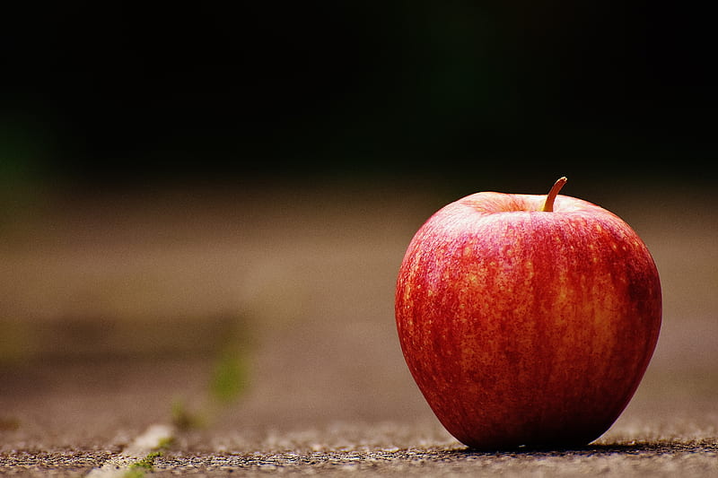 Red Apple Fruit on Surface, HD wallpaper