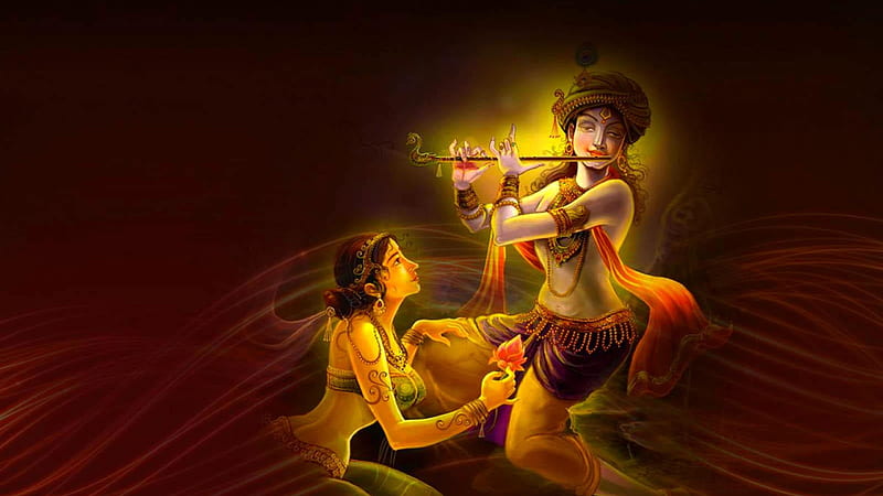 Lord Radha Krishna Illustration Krishna, HD wallpaper