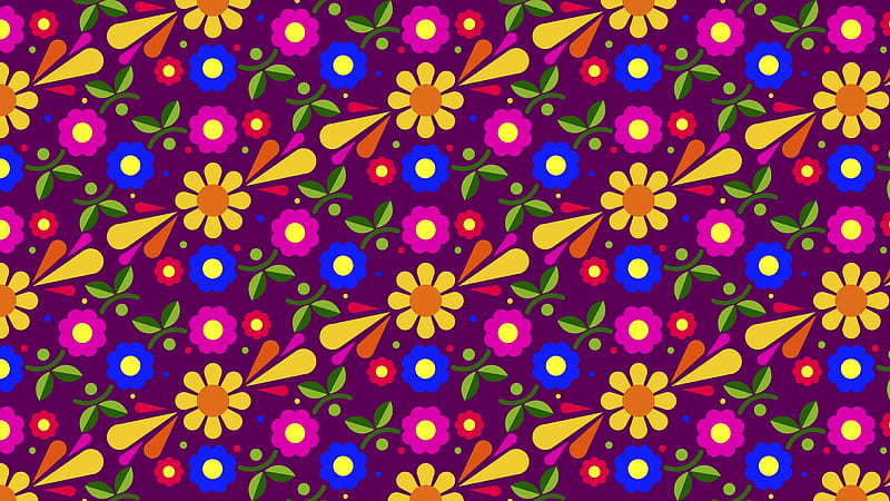 Texture, colorful, yellow, flower, paper, pink, davidrockdesign, blue, pattern, HD wallpaper