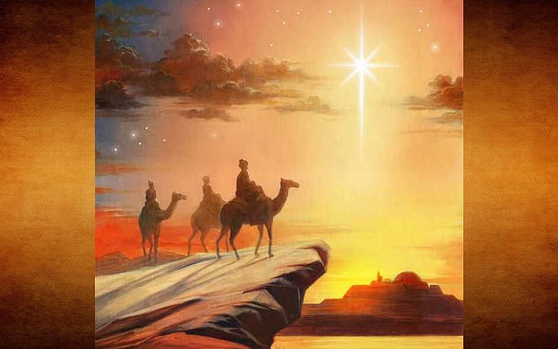 Star of Bethlehem, camels, star, gospel, magi, epiphany, HD wallpaper