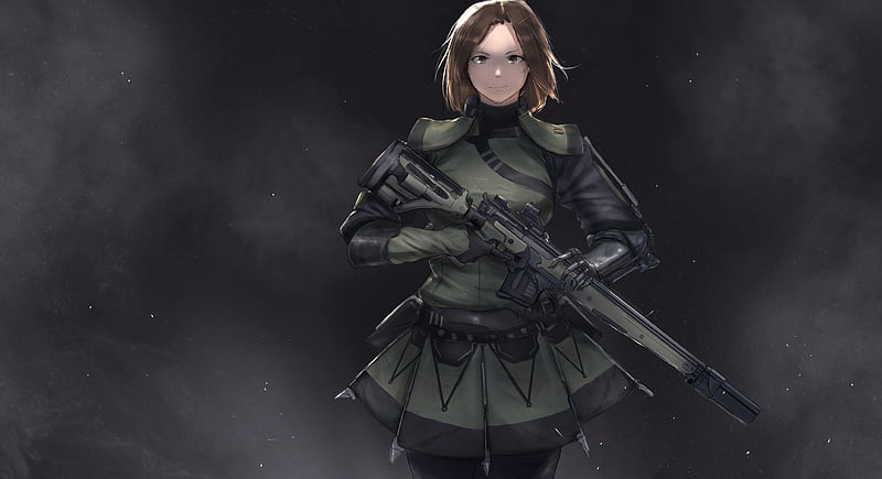 Anime Girl Warrior, HD wallpaper