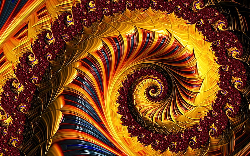Abstract Digital Fractal Spiral Art On Stock Illustration 173694671