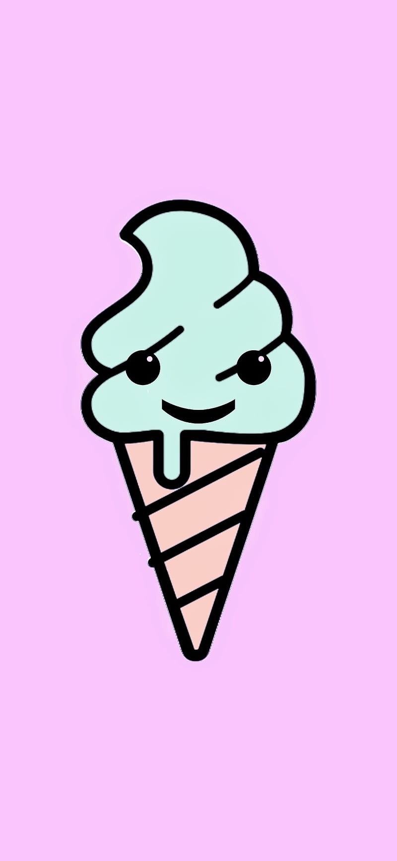Icecream Ju, cute, dessert, green, helado, kawai, pink, postre, rose,  verde, HD phone wallpaper | Peakpx