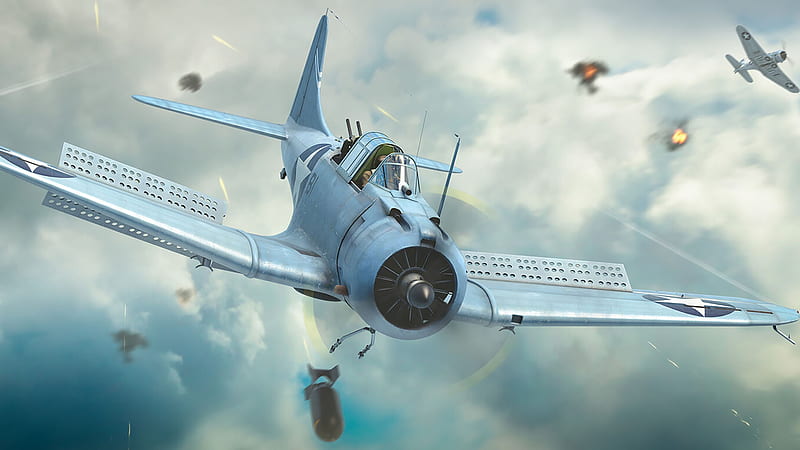 Bombers, Douglas SBD Dauntless, HD wallpaper