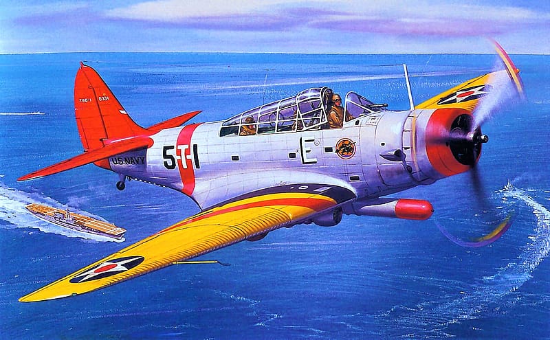 Douglas Devastator Artwork, World War Two, Douglas Devastator, US Navy, HD wallpaper