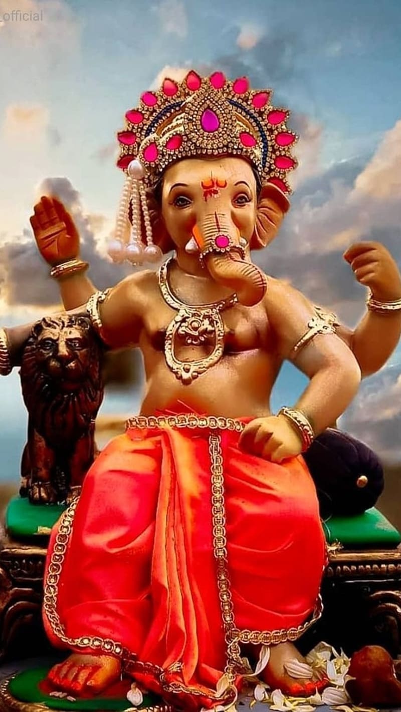 Ganesh Ji Ki Murti, ganesh ji shri ganesh, lord, god, HD phone wallpaper
