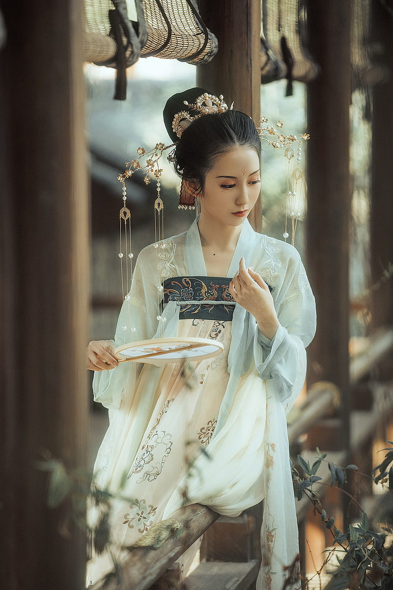 Chinese dress, hanfu, women, HD phone wallpaper