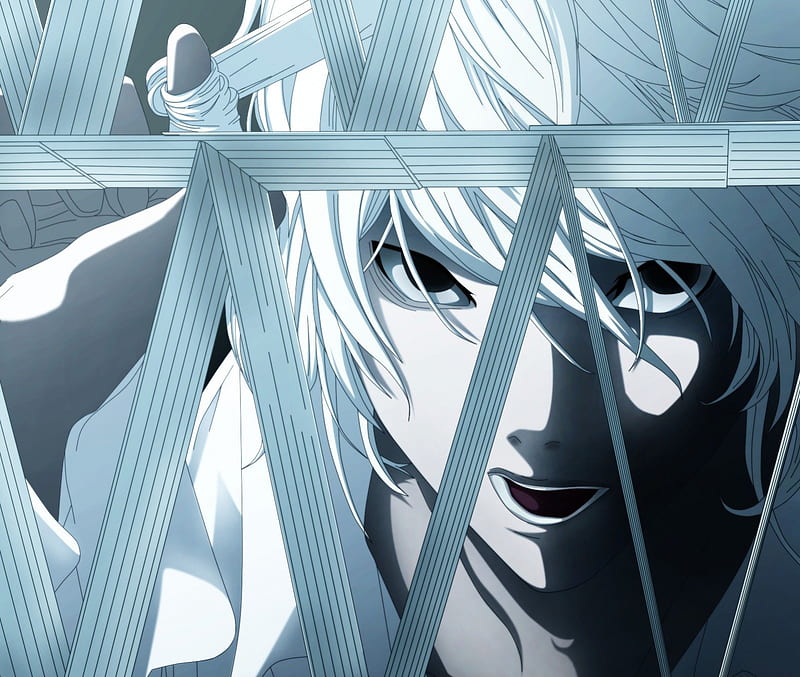 Near Male Guy White Hair Manga Boy Death Note Anime Nate River Hd Wallpaper Peakpx