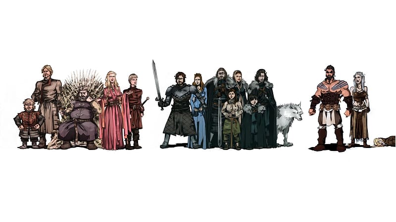 Game Of Thrones, Tv Show, Bran Stark, Jon Snow, Tyrion Lannister, Drogo (Game Of Thrones), Arya Stark, Daenerys Targaryen, Sansa Stark, Robert Baratheon, Jaime Lannister, Robb Stark, Joffrey Baratheon, Catelyn Stark, House Stark, HD wallpaper