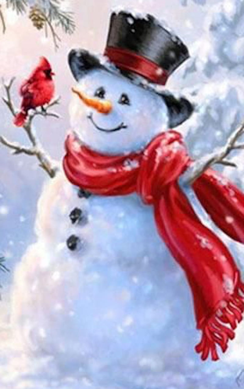 Snowman, frozen, HD phone wallpaper | Peakpx