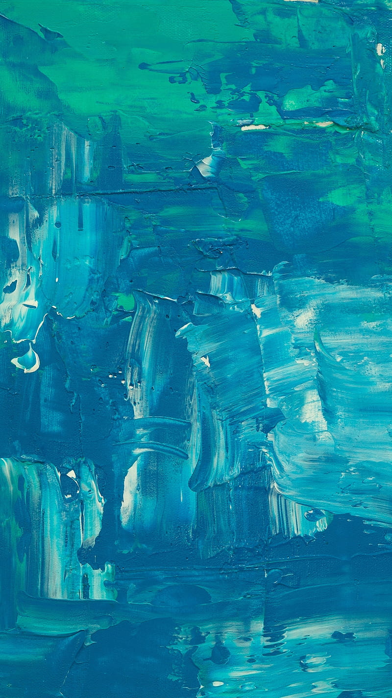 Color Strokes on Canvas, modern art, abstraction, blue, texture, paint,  lockscreen, HD phone wallpaper | Peakpx