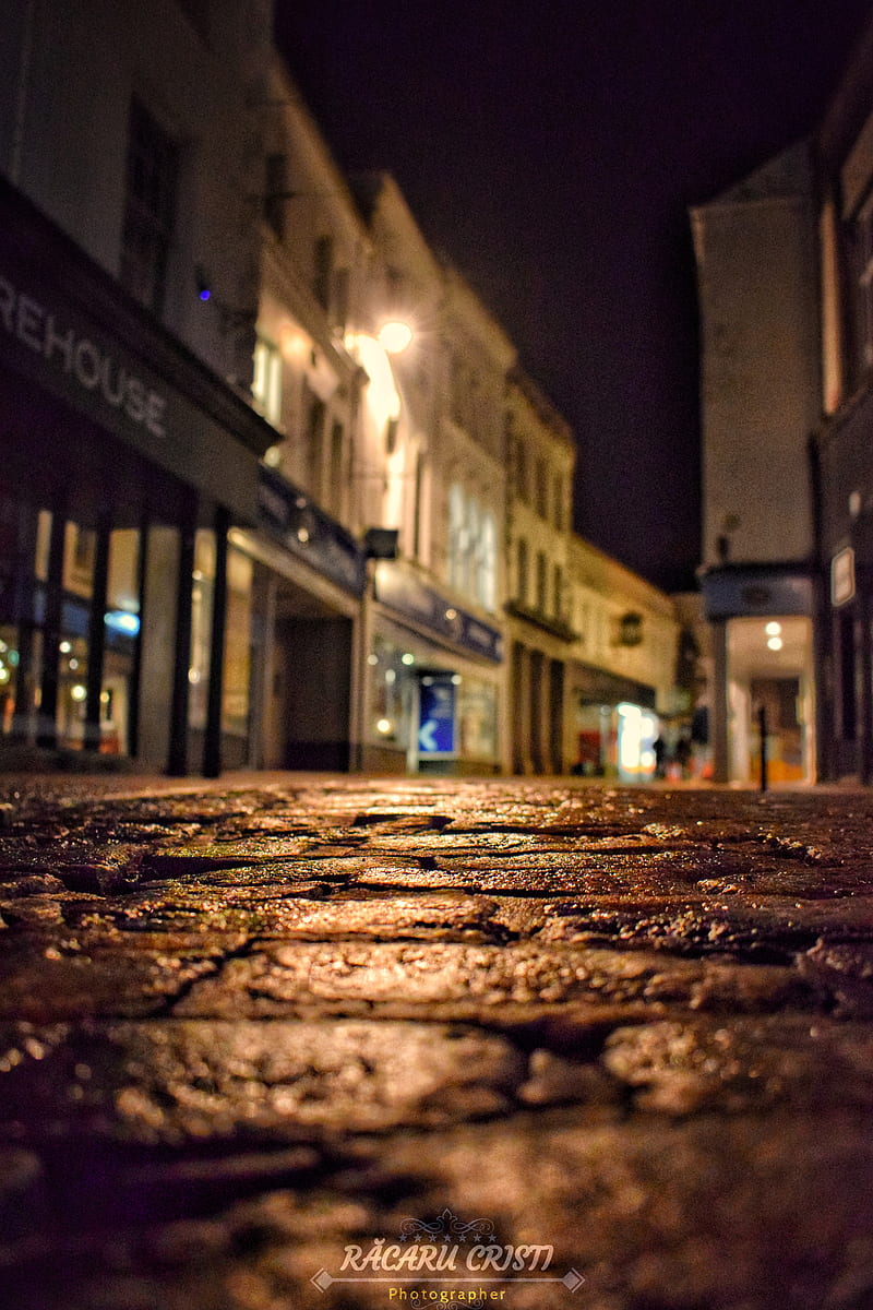 Street night rain, white, black, old, city, HD phone wallpaper | Peakpx