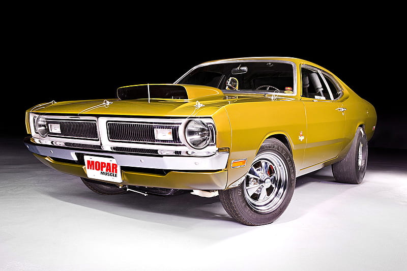 1971-Dodge-Demon, Classic, 1971, Mopar, Gold, HD wallpaper