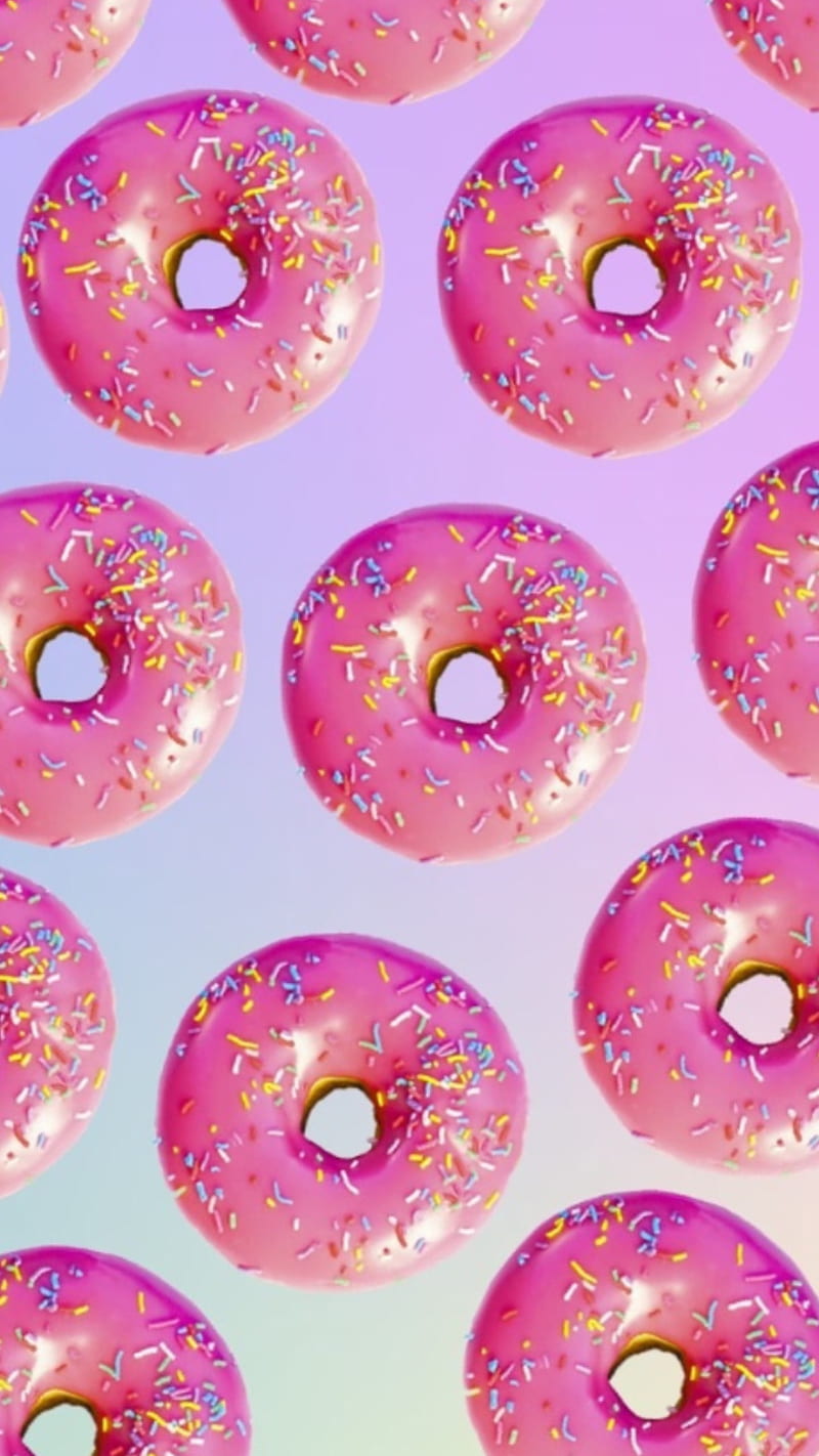 Donuts, candy, doughnuts, pink, yummy, HD phone wallpaper | Peakpx