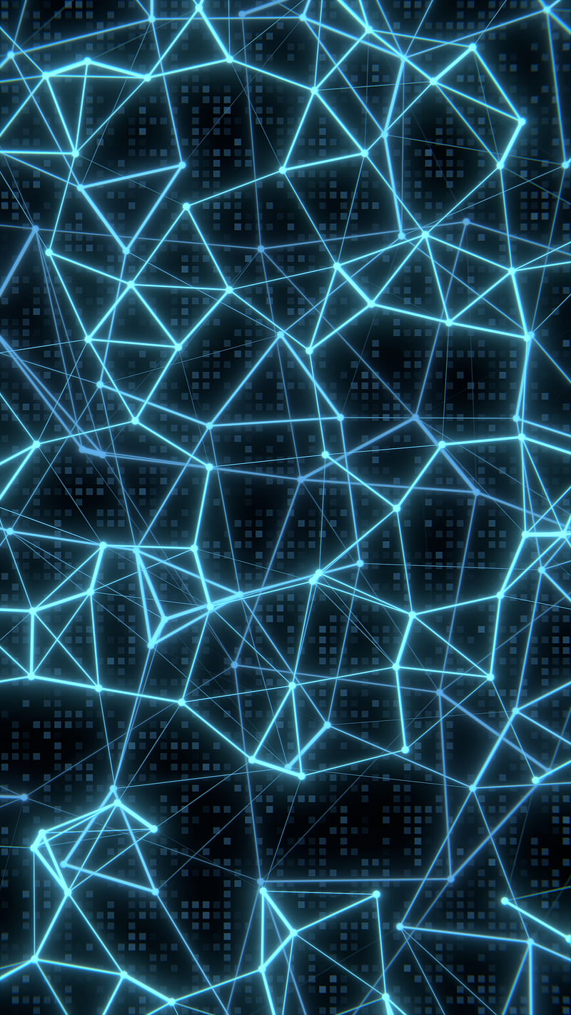 Web, abstract, blue, higgsas, lines, matrix, modern, scifi, simple, HD phone wallpaper