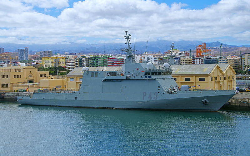 Relampago, P43, Spanish Navy, Spanish patrol vessel Relampago, Spanish warship, NATO, HD wallpaper