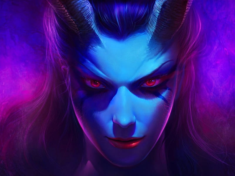 Fantasy girl, Anger, fantasy, girl, blue, HD wallpaper | Peakpx