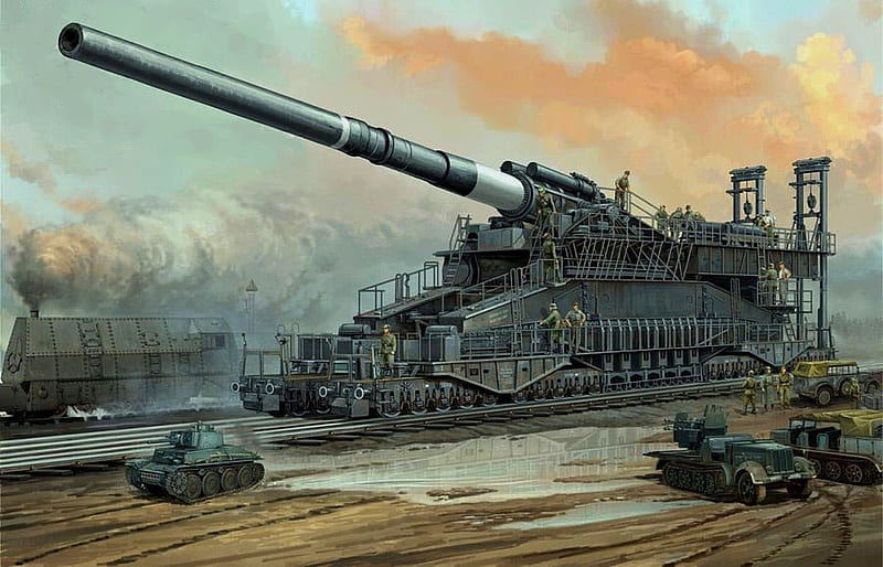 German super-heavy railway gun Schwerer Gustav (Dora) | Poster