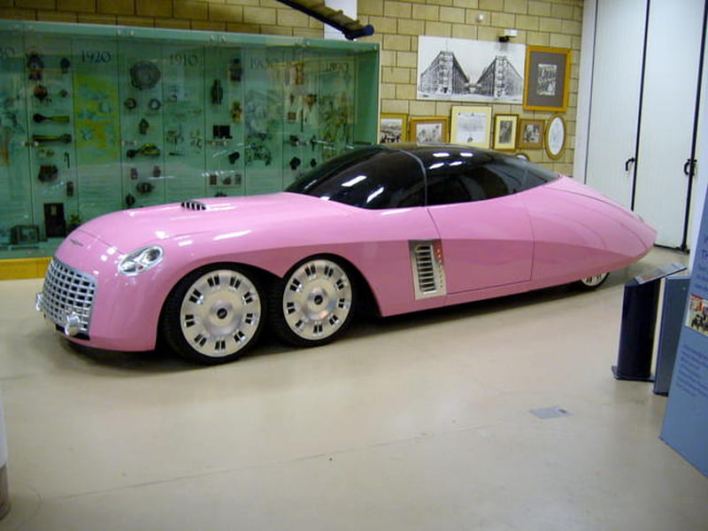 Pink Steampunk Car, Steampunk, Pink, Car, carros, Royce, Rolls, HD wallpaper