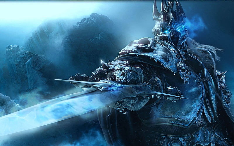 World of Warcraft: Wrath of the Lich King, king, lich king, wrath, game, world of warcraft, evil, sword, rpg, HD wallpaper