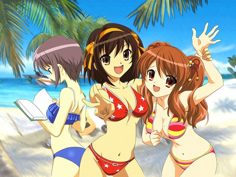 Anime summer time, summer, girls, Fun, anime, HD wallpaper