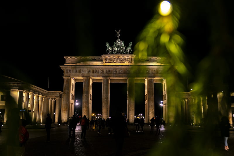 Brandenburg Gate at night, HD wallpaper