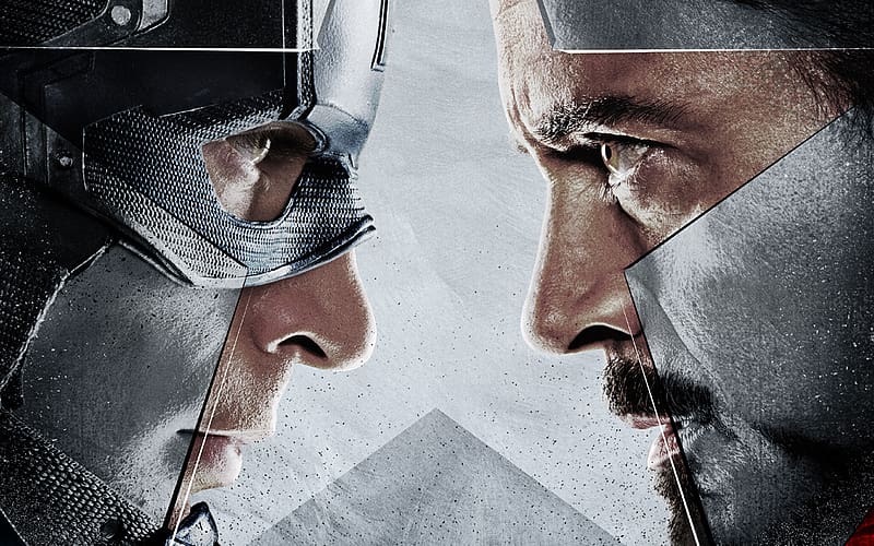 Iron Man, Captain America, Robert Downey Jr, Chris Evans, Movie, Captain America: Civil War, HD wallpaper