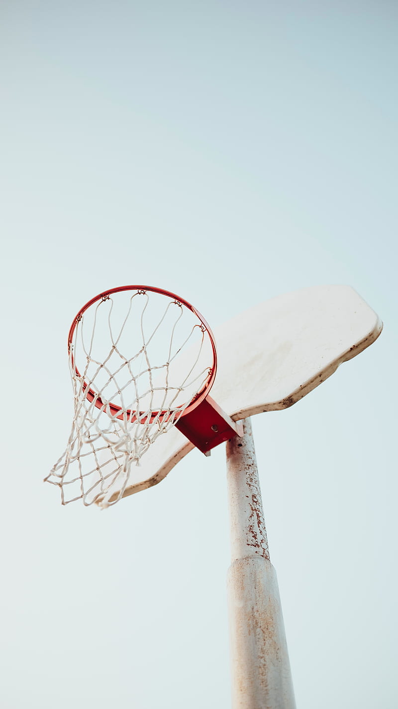 basketball hoop, basketball, hoop, sky, sport, HD phone wallpaper