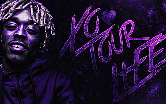 Lil Uzi Vert, grunge art, music stars, american rapper, Symere Woods, violet grunge background, superstars, Lil Uzi Vert, creative, HD wallpaper
