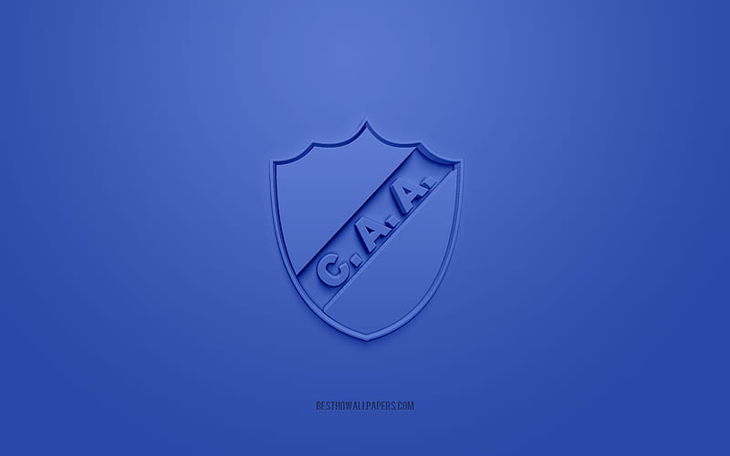 Club Atletico Alvarado, creative 3D logo, blue background, Argentine football team, Primera B Nacional, Buenos Aires, Argentina, 3d art, football, Club Atletico Alvarado 3d logo, HD wallpaper